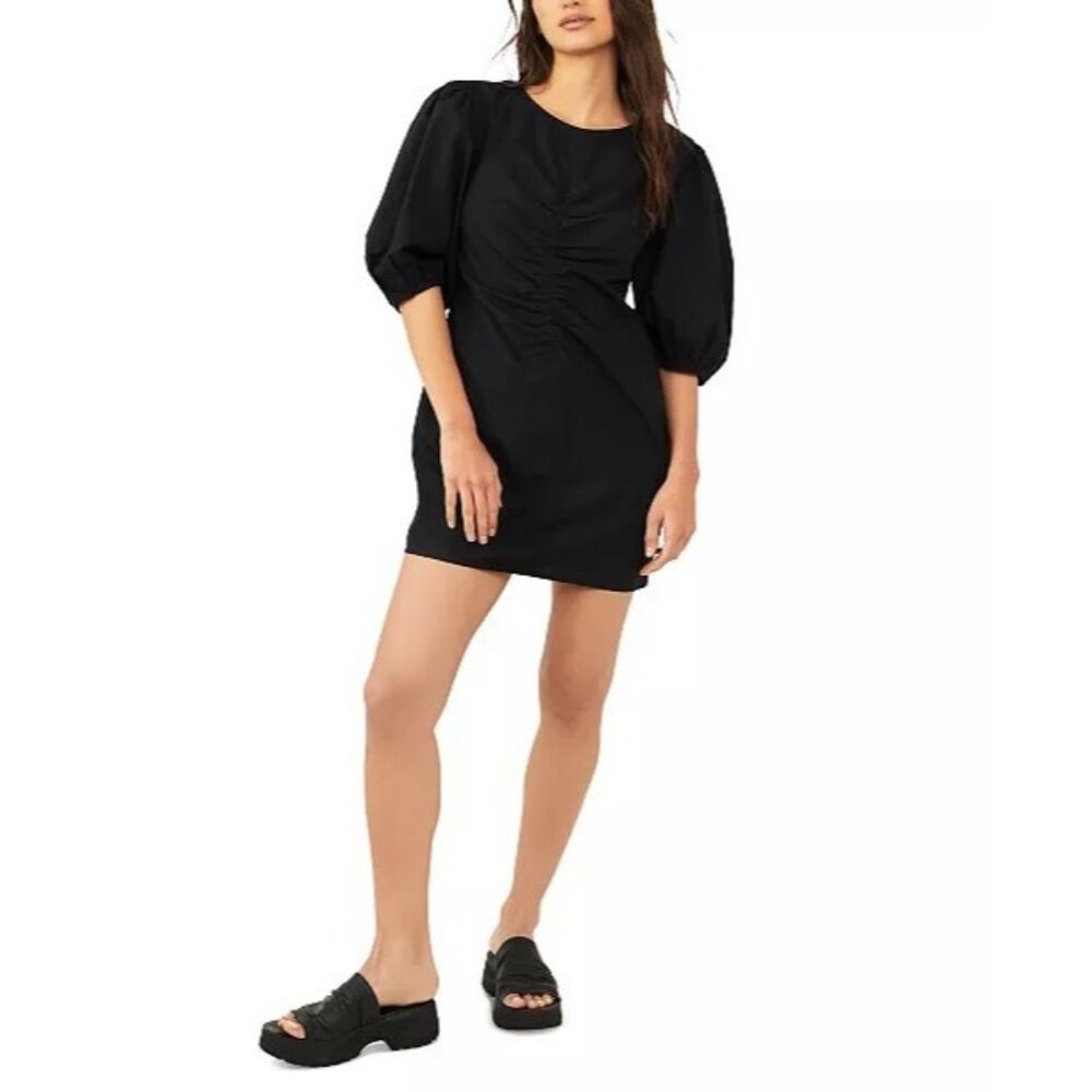 FREE PEOPLE Hope Puff Sleeve Cotton Minidress Size M
